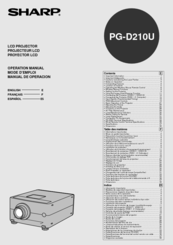 Sharp PG-D210U Manual De Operación