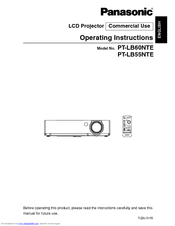 Panasonic PT-LB60NTE Operating Instructions Manual