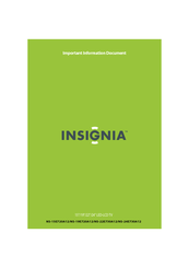 Insignia NS-22E730A12 Important Information Manual
