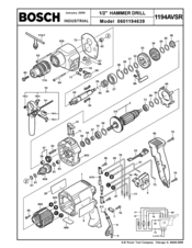 Bosch 1194AVSR - Hammer Drill 1/2in Dual Torque VSR Parts List