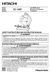Hitachi CC 14SF Instruction Manual