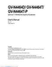 Gigabyte GV-N4464T-P User Manual