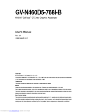 Gigabyte GV-N460D5-768I-B User Manual
