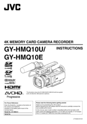 JVC GY-HMQ10U Instructions Manual