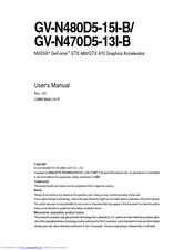 Gigabyte GV-N480D5-15I-B User Manual