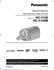 Panasonic HC-V100MK Owner's Manual