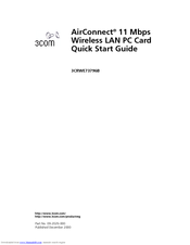 3Com AirConnect 3CRWE73796B Quick Start Manual