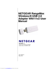 Netgear WN111v2 - RangeMax Next Wireless USB 2.0 Adapter User Manual