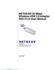 Netgear WG111v3 - 54 Mbps Wireless USB 2.0 Adapter User Manual