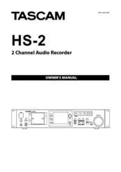 Tascam HS-2 Owner's Manual
