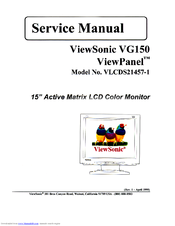ViewSonic ViewPanel VG150 Service Manual