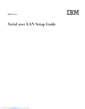 IBM BladeCenter HS20 Type 8843 Setup Manual