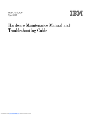 IBM BladeCenter JS20 Maintenance And Troubleshooting Manual