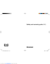 Lenovo 30121JU - C300 - 3012 Safety And Warranty Manual