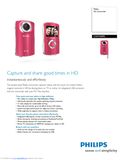 Philips CAM100PK Specifications