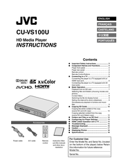 JVC CU-VS100 - Digital AV Player Instructions Manual