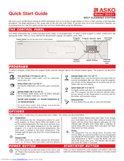 Asko D3331 Quick Start Manual
