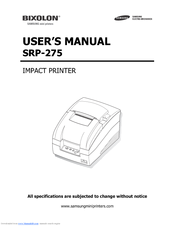BIXOLON SRP-275 User Manual