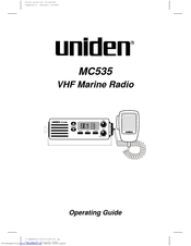 Uniden MC535 Operating Manual