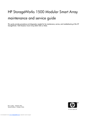 HP StorageWorks 1500cs - Modular Smart Array Maintenance And Service Manual