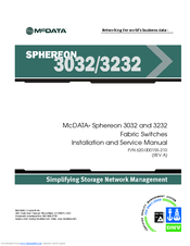 McDATA Sphereon 3032 Installation And Service Manual