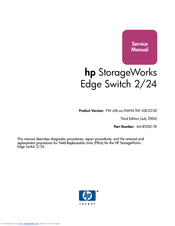 HP StorageWorks Edge Switch 2/32 Service Manual