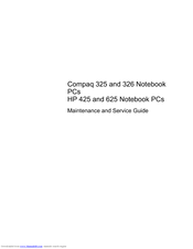 HP 425 - Notebook PC Maintenance And Service Manual