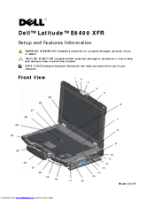 Dell Latitude E6400 XFR U315K Setup And Features Information