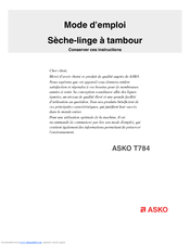 Asko T784 Mode D'emploi