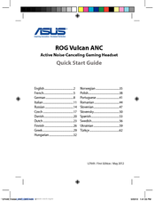 Asus ROG Vulcan ANC Quick Start Manual