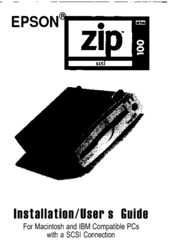 Epson Zip-100S (SCSI Installation & User Manual