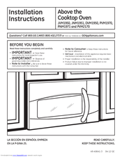 GE PVM1970DRCC Installation Instructions Manual