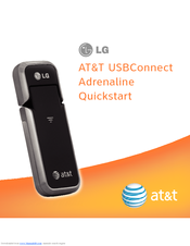 LG AT&T USBConnect Adrenaline Quick Start Manual