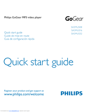 Philips SA3MUS08S/37 Quick Start Manual