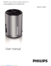 Philips SBA3110/00 User Manual