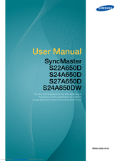 Samsung SyncMaster S27A650D User Manual