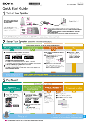 Sony SA-NS510 Quick Start Manual