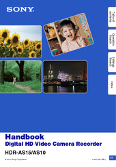 Sony HDR-AS15 Handbook