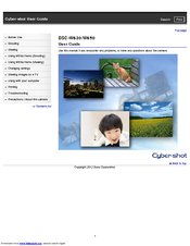 Sony DSC-W630B User Manual