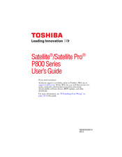 Toshiba Satellite P800 User Manual