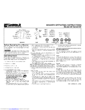 Kenmore 4810 - 3.5 cu. Ft. I.E.C. High-Efficiency Washer Operating Instructions Manual