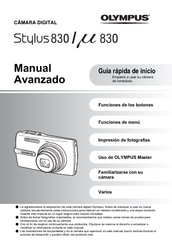 Olympus Stylus 830 - Stylus 830 8MP Digital Camera Manual Avanzado