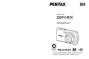 Pentax 16186 - Optio E80 Digital Camera Operating Manual
