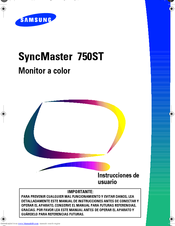 Samsung SyncMaster 750ST Instrucciones  Para El Usuario