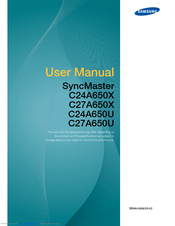 Samsung SyncMaster C27A650X User Manual