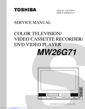 Toshiba MW 26G71 Service Manual