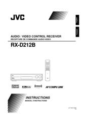 JVC RXD212B - 110 Watts X 7 Receiver Instructions Manual
