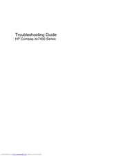 HP Compaq dx7400 Series Troubleshooting Manual