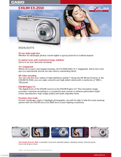 Casio EX-Z550 - EXILIM Digital Camera Features
