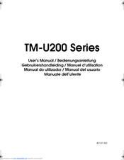 Epson U200 - TM B/W Dot-matrix Printer User Manual